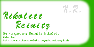 nikolett reinitz business card